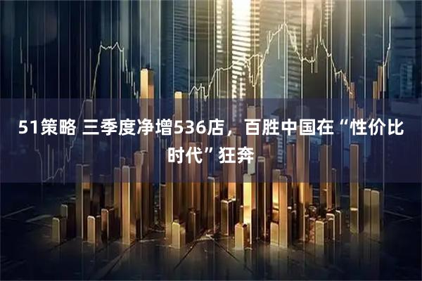 51策略 三季度净增536店，百胜中国在“性价比时代”狂奔